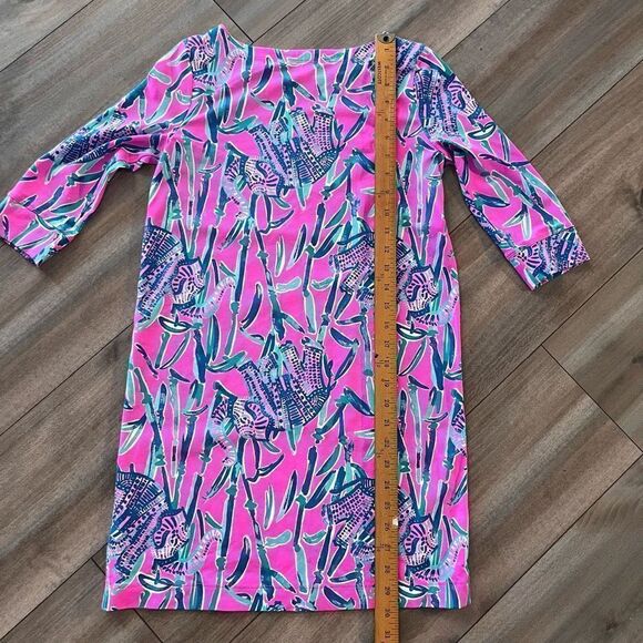 Lilly Pulitzer Pink Pattern Casual Dress Women Small or Kids XL‎ Bin K-47 - Picture 6 of 6